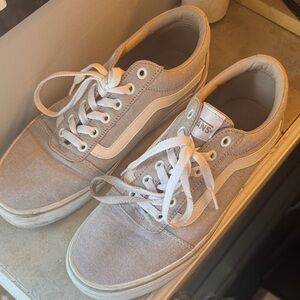 Vans Women's Light Beige Canvas Sneakers